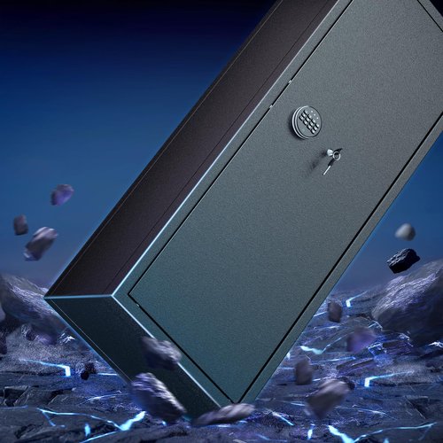 Greenvelly 10 Gun Safe for Rifles and Pistols,Gun Cabinet with Password Lock for Home,Office,Bedroom(10-14Guns,Assembly Required)