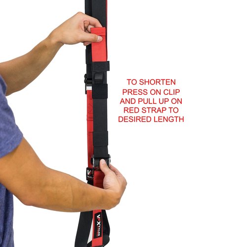 Valor Fitness Adjustable Bodyweight Suspension Strength Training Resistance Straps With Storage Bag - Portable VFX Full Body Home Gym Workout