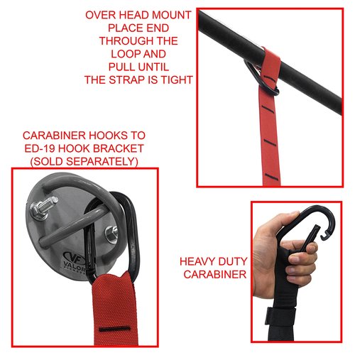 Valor Fitness Adjustable Bodyweight Suspension Strength Training Resistance Straps With Storage Bag - Portable VFX Full Body Home Gym Workout