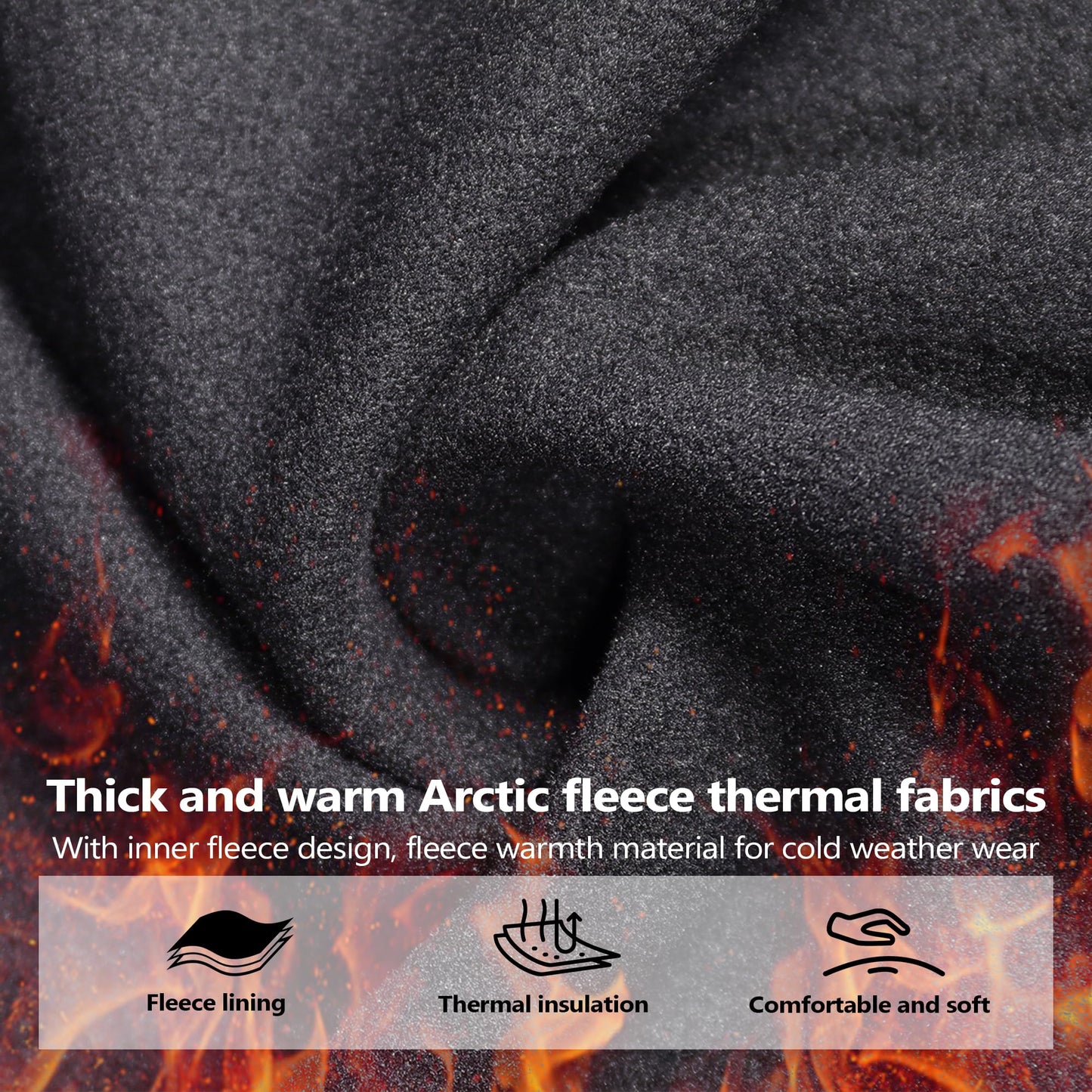 Ski Mask for Men Women Fleece Thermal Cold Weather Balaclava Soft with Drawstring Outdoor Sports Working Winter Face Masks Black