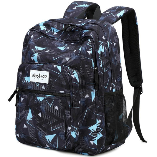abshoo Classical Basic Geometry Mens School Backpack For College Teen Boys Water Resistant Bookbag (Geometry Black)