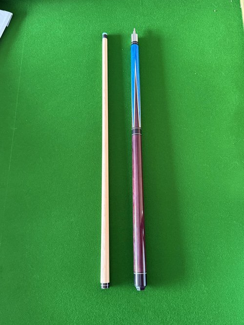 Heavy Hitter Jump Break Cue, 23oz~25oz 14mm Bakelite Tip 3 Piece Pool Cue for Effortless Jumps (B)