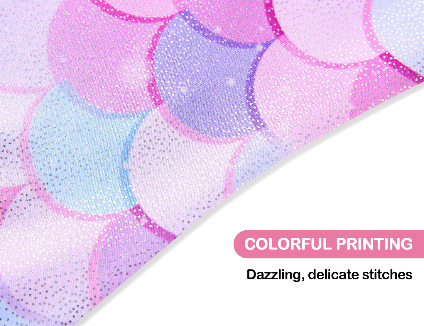 Domusgo Gymnastics Leotards for Girls 7-8 Years Old Pink Mermaid Sparkly One Piece Tumbling Outfits