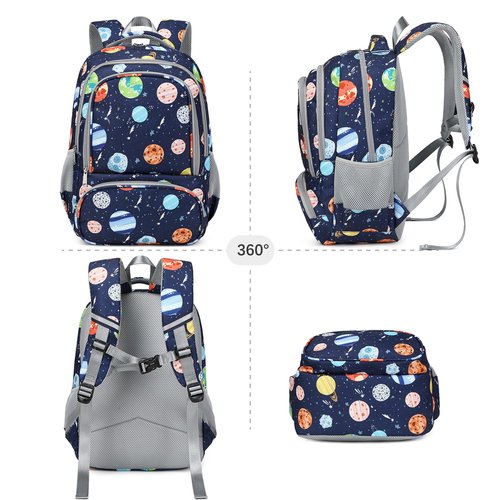 abshoo Lightweight Elementary School Backpack For Boy Kindergarten Boys Bookbag Solar System Kids School Bags (Space Planet)