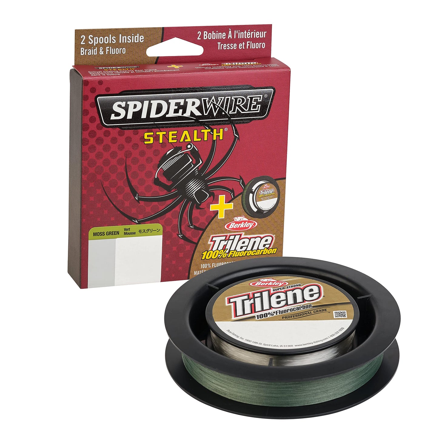 Spiderwire Berkley FireLine® Superline, Moss Green/Clear, 15lb | 6.8kg, 125yd | 114m Fishing Line, Suitable for Freshwater Environments