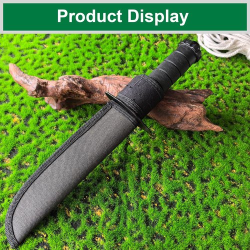 DOOM BLADE 11" Stylish Survival Tactical Fixed Blade Knife with Sheath - Made of Stainless Steel - Bushcraft and Camping Knife Survival - Perfect EDC Hunting Knife