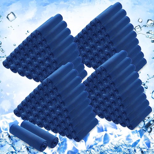 Hosuly 200 Pack Cooling Towels 40"x12" Ice Breathable Soft Chilly Sweat Rag Microfiber Workout Rags for Gym Cooling Towels for Neck and Face for Yoga Golf Sport Running