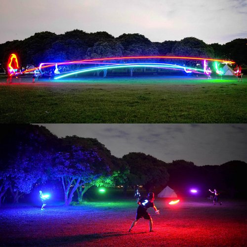 TOSY Flying Disc - 16 Million Color RGB or 36 LEDs, Extremely Bright, Smart Modes, Auto Light Up, Rechargeable, Easter, Birthday & Camping Gift for Men/Boys/Girls/Teens/Kids, 175g