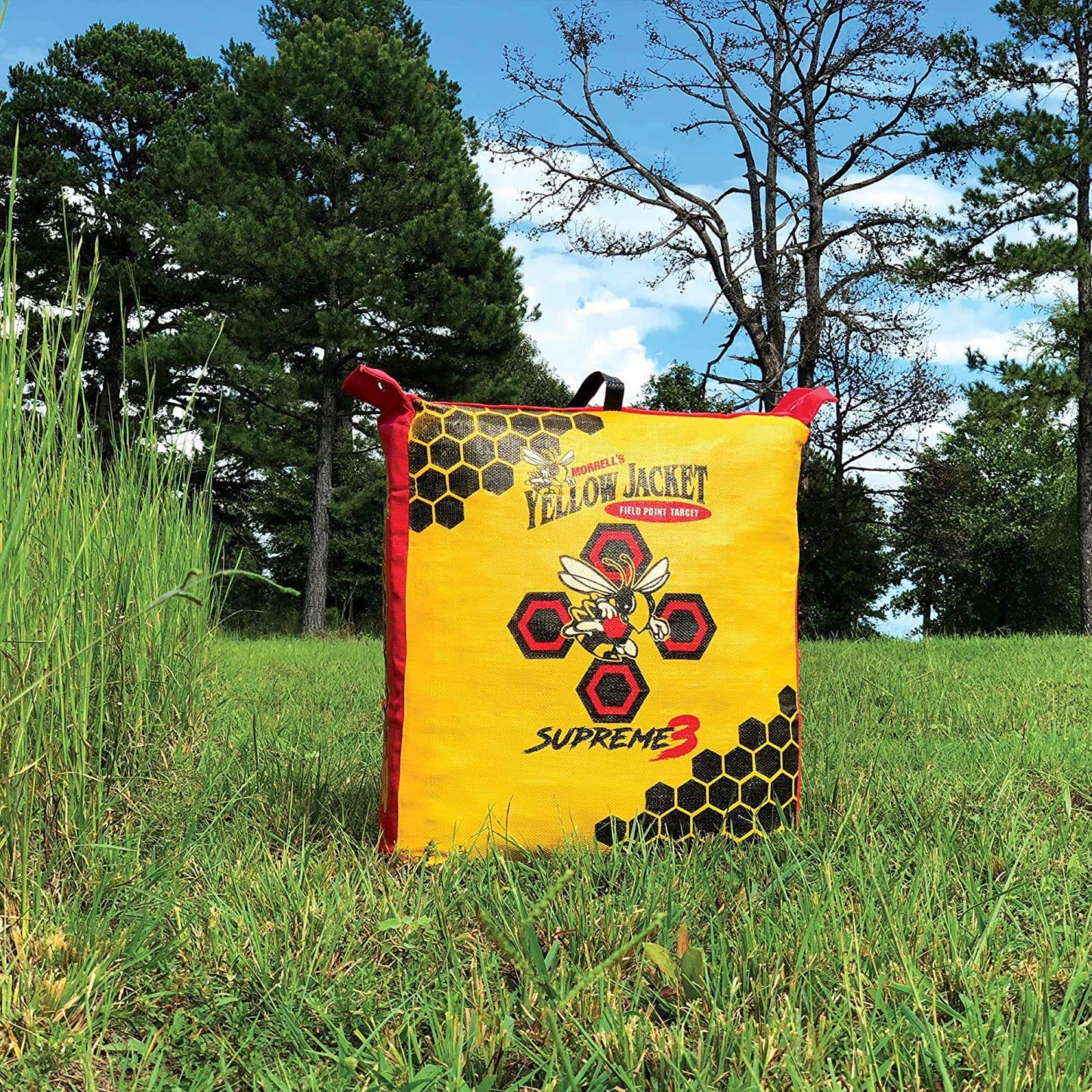 Morrell Yellow Jacket Supreme 3 28 Pound Adult Field Point Archery Bag Targetand HME Products Bowhunting 30 Inch Practice Shooting Bag Target Stand