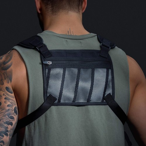MVRK Water Resistant Chest Pack - Minimalist Running Vest for Workouts, Running Phone Holder with Extra Storage, Lightweight Running Pack, Running Backpack (Off-White)