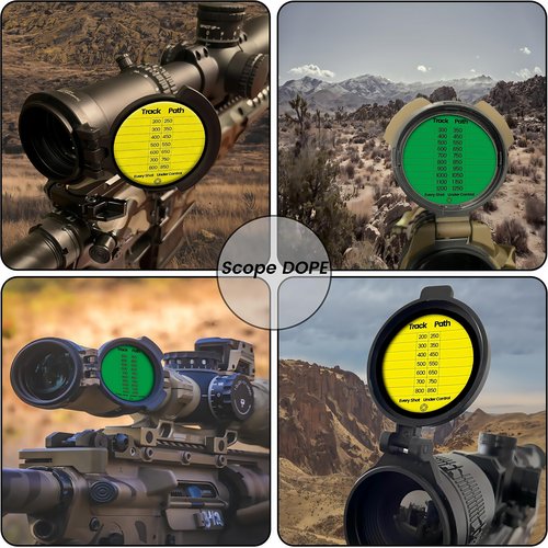 Twizz Scope DOPE Sticker Pack: Removable, Writable Adhesive Labels – 12 Pack (2 Designs, 6 Each) – Perfect for Precision & Organization! (Scope Cover Not Included)