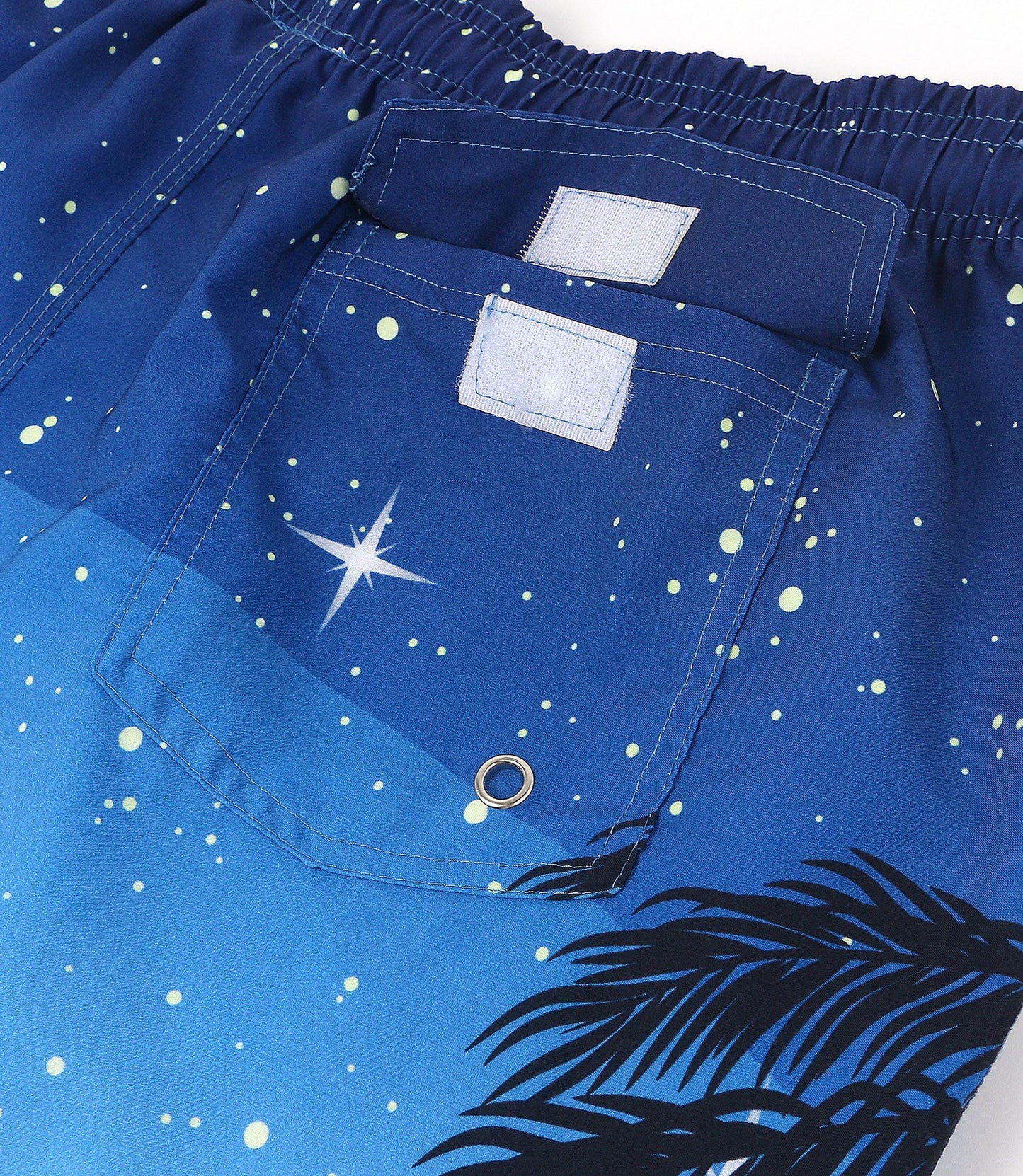 ELETOP Men's Swim Trunks Quick Dry Bathing Suit Swimming Board Shorts Mesh Lining Beach Swimwear Starry Sky Blue 4XL
