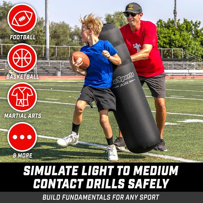 Inflatable Football Tackle Dummy 4.25 ft - Light to Medium Contact Blocking Pad