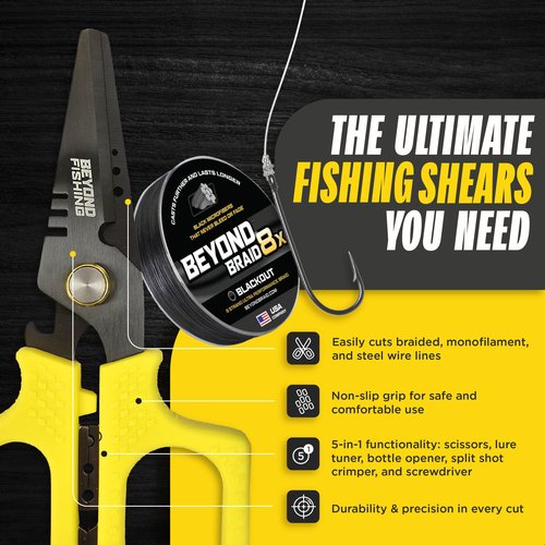 Beyond Fishing 6.5" Pro Shears (Yellow)