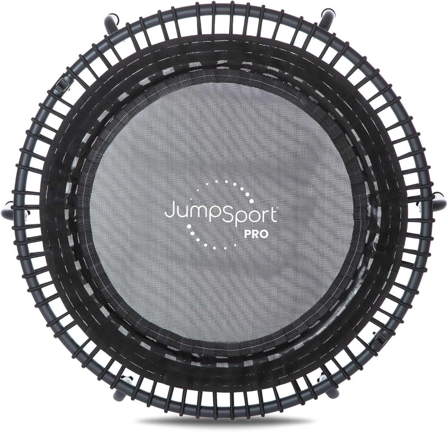 JumpSport Indoor Heavy Duty Lightweight 44 Inch Folding Fitness Trampoline with Arched Legs and 7 Adjustable Tension