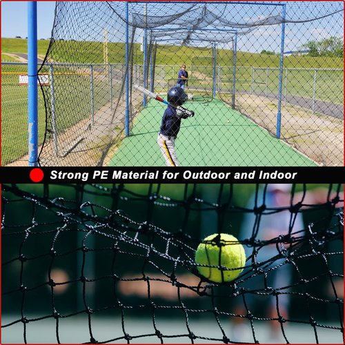 AOLIGEIJS Baseball Softball Backstop Nets,Sports Net,Sports Netting Barrier,Sports Netting for Backyard,Twisted Knotted PE Net