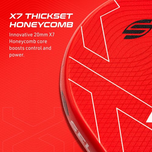 Selkirk LUXX Control Pickleball Paddle | Florek Carbon Fiber Pickleball Paddles with a Polypropylene X7 Core | The Pickle Ball Paddle Designed for Ultimate Power & Control | Epic Red
