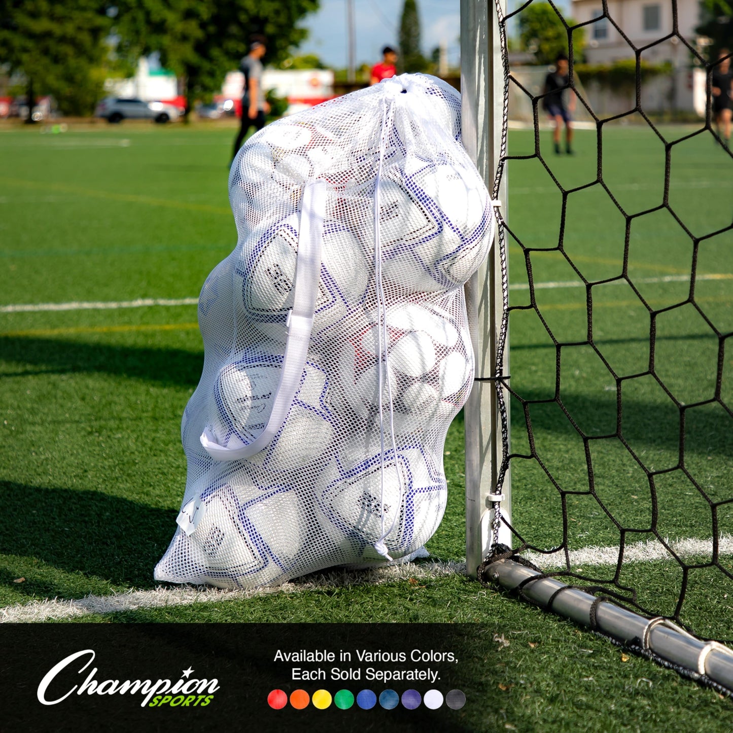 Champion Sports Mesh Sports Equipment Bag- Black, 24" x 48"