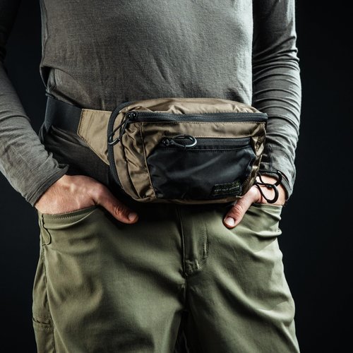 Eberlestock Bando Bag - Tactical Mens Fanny Pack w/Adjustable Waist Belt, Zippered Pockets, Compact Lightweight Belt Bag, Everyday Hip Pouch for Travel Outdoor Running Hunting, Black