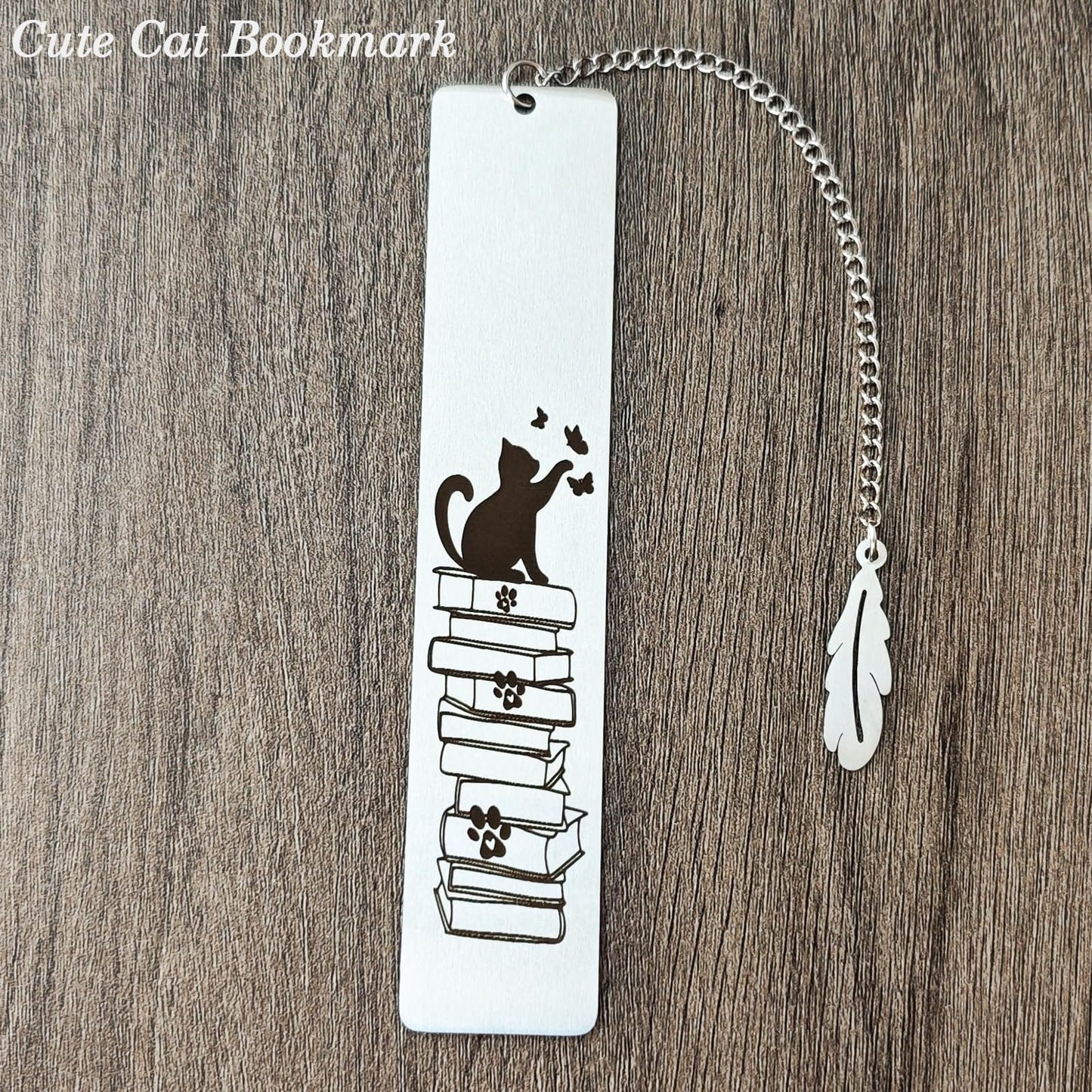 Cat Bookmark, Metal Bookmark, Cute Kitten Book Marks for Reading Women, Kids, Men, Book Lovers, Friends - Durable & Rustproof Book Accessories, Cat Lovers Gift (Birthday, Christmas, Graduation Gifts)