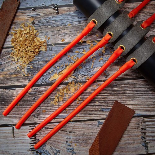 Shappy Slingshot Replacement Band Sets Heavy Pull Slingshot Replacement Rubber Bands Tubular Elastic Rubber Band for Hunting Catapults Outdoor Games(Orange,2 Pieces)
