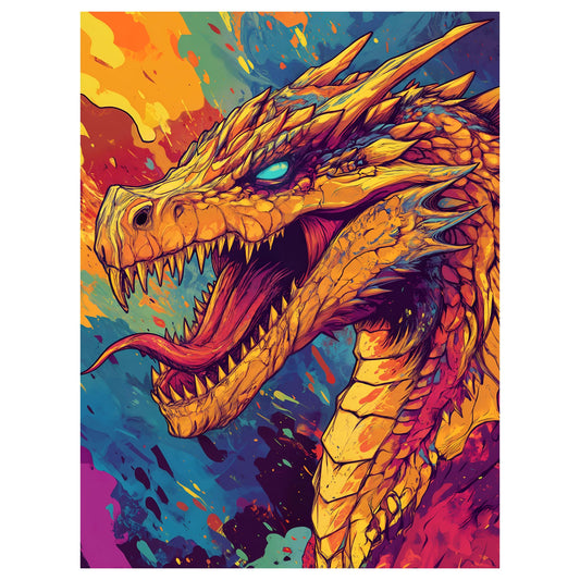 (Pop Art Dragon) - 100ct Textured Matte TCG/MTG Card Art Sleeves by Ai Armor