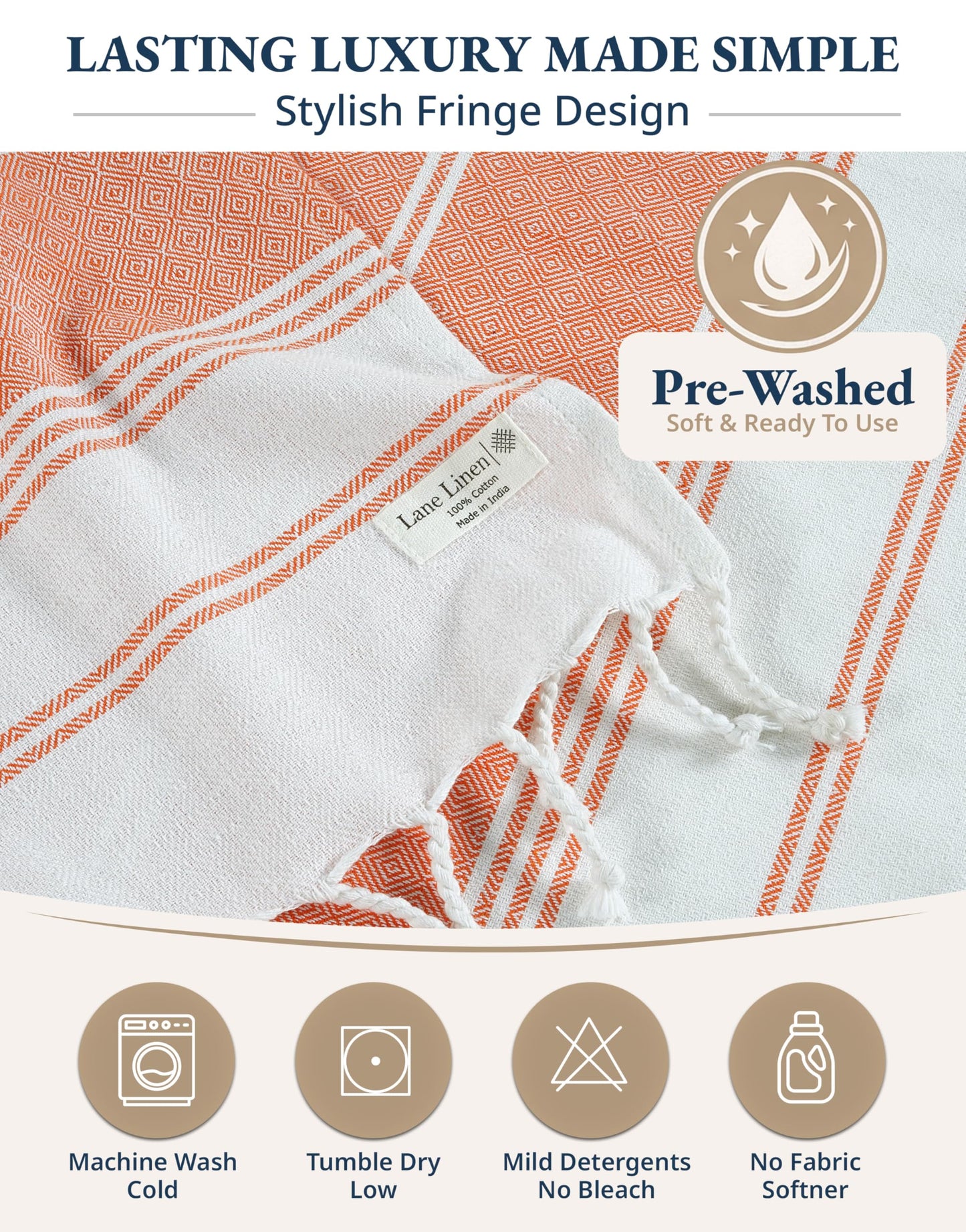 LANE LINEN Turkish Beach Towel, Oversized Beach Towel 39"x71", Lightweight Beach Essentials for Women, Large Pool Towel, Absorbent & Quick Dry, Sand Free Beach Towel - Bird of Paradise