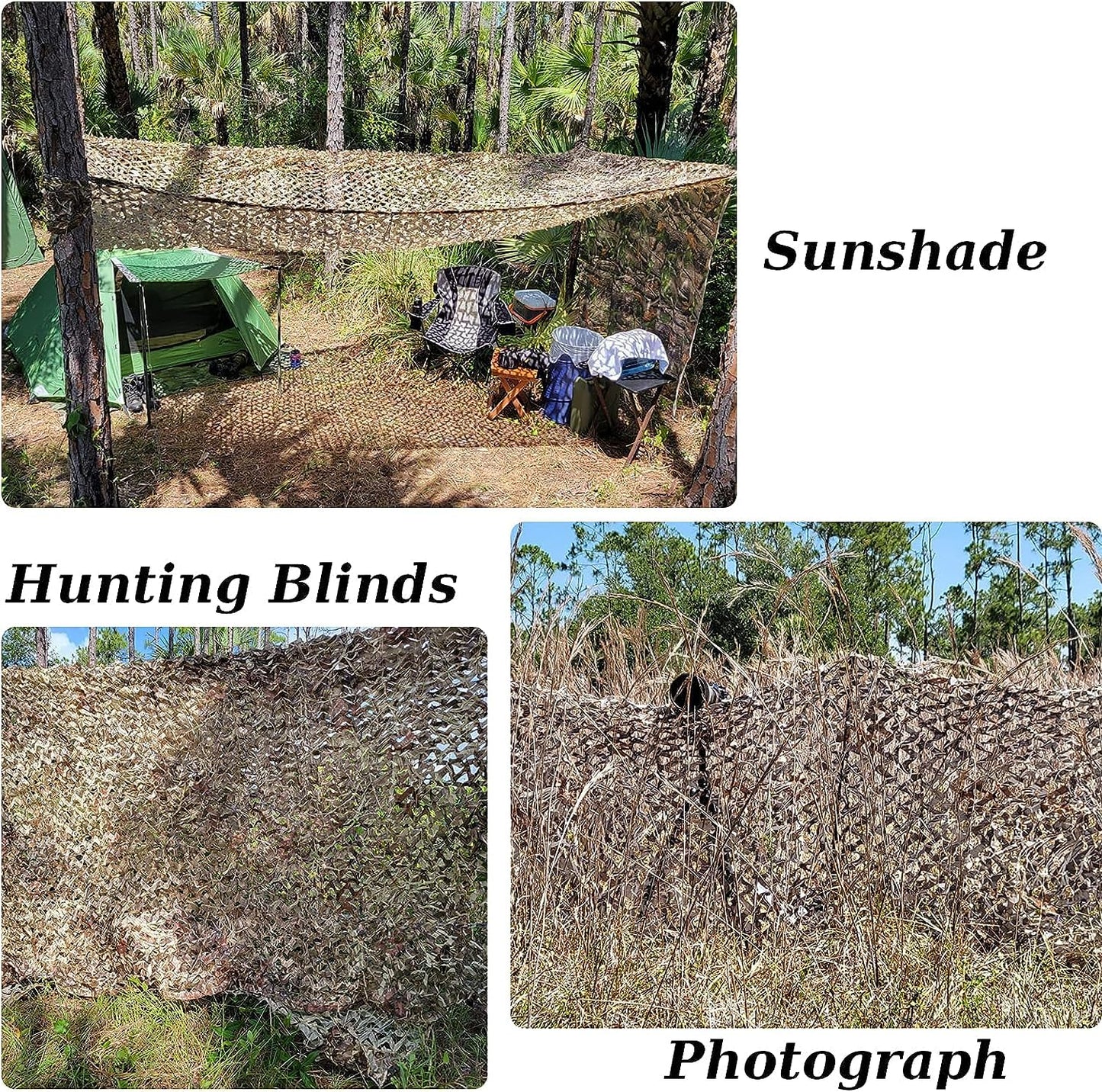 Yeacool Camo Netting Party Camouflage Netting Mesh Military Surplus Hunting Blind Net for Military Theme Party Decorations Backdrop Sunshade Car Cover Camping Shooting (Dry Grass, 10ftx13ft, 3m*4m)