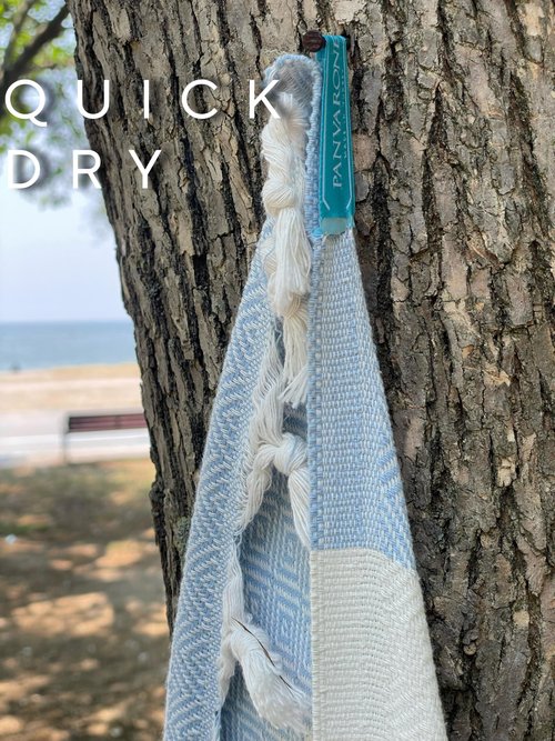 Turkish Beach Towel - Oversized Towels (39"x71") with Travel Bag, Prewashed Lightweight Travel and Pool Towel, Turkish Cotton, Sand Free, Ultra Soft, Quick Dry, Extra Large Bath Towels (Blue)