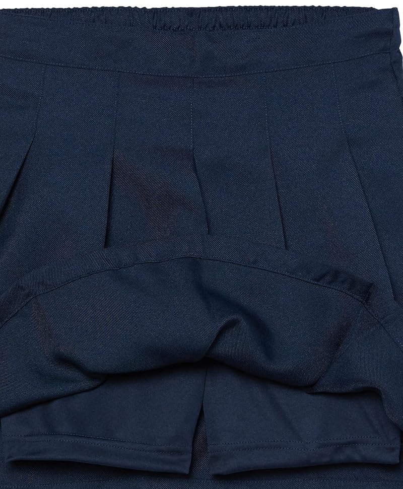 Izod Girls' School Uniform Knit Waistband Skort with Pockets, Navy 976+16