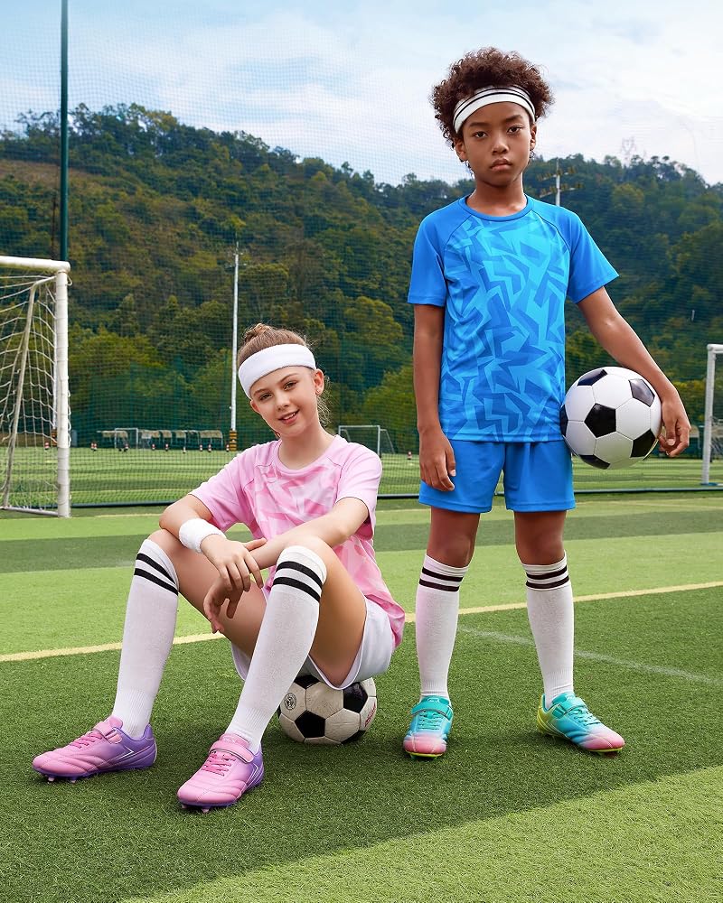 Stelle Girls Soccer Cleats for Kids Violet Blush 12 Little Kid Training Outdoor