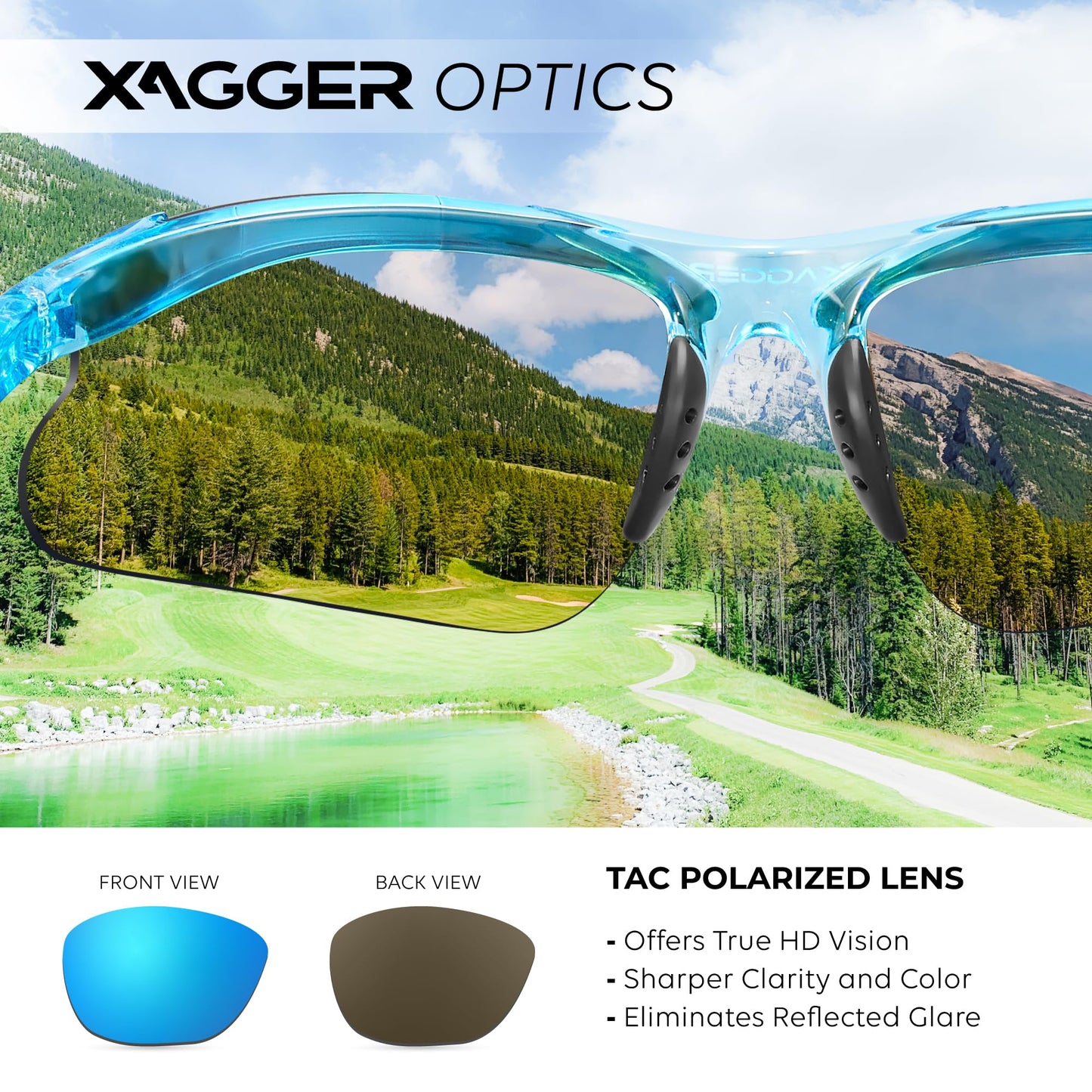 Xagger Kids Youth Polarized Sports Sunglasses for Boys Girls Baseball Softball Glasses TR90 Frame