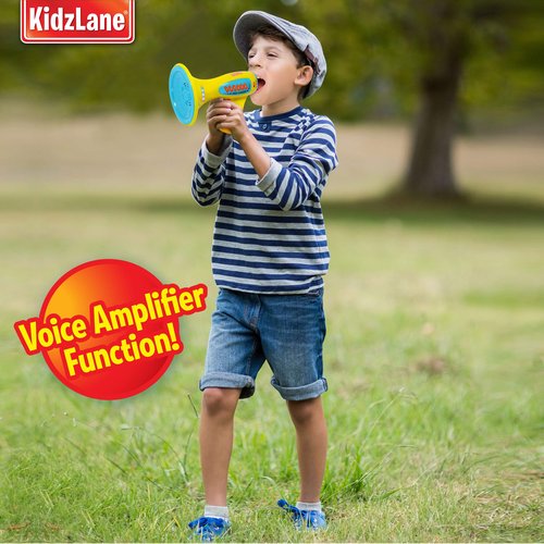 Kidzlane Voice Changer for Kids - Kids Microphone Toy with LED Lights and 5 Different Sound Effects - Voice Changer for Kids, Girls, Boys, Teens Age 5 Years and Up - Blue