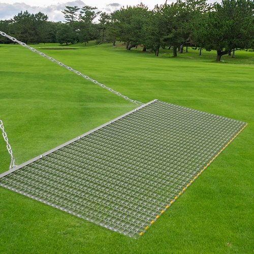 AUTOSAVER88 6FT x 3FT ATV/UTV Heavy Duty Durable Drag Mat Zinc and Steel Mesh Field Surface Leveling Drag Mat for Manual or Vehicle Pulling