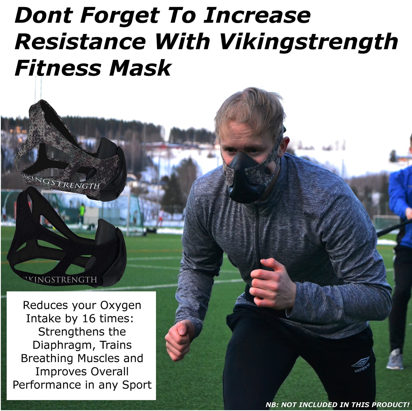 Vikingstrength - 360° Resistance Running Training Bungee Band (Waist) for Speed, Fitness Agility, Speed Strength – Gym Equipment for Football, Basketball, Solo or Partner + V-Strength Workout App