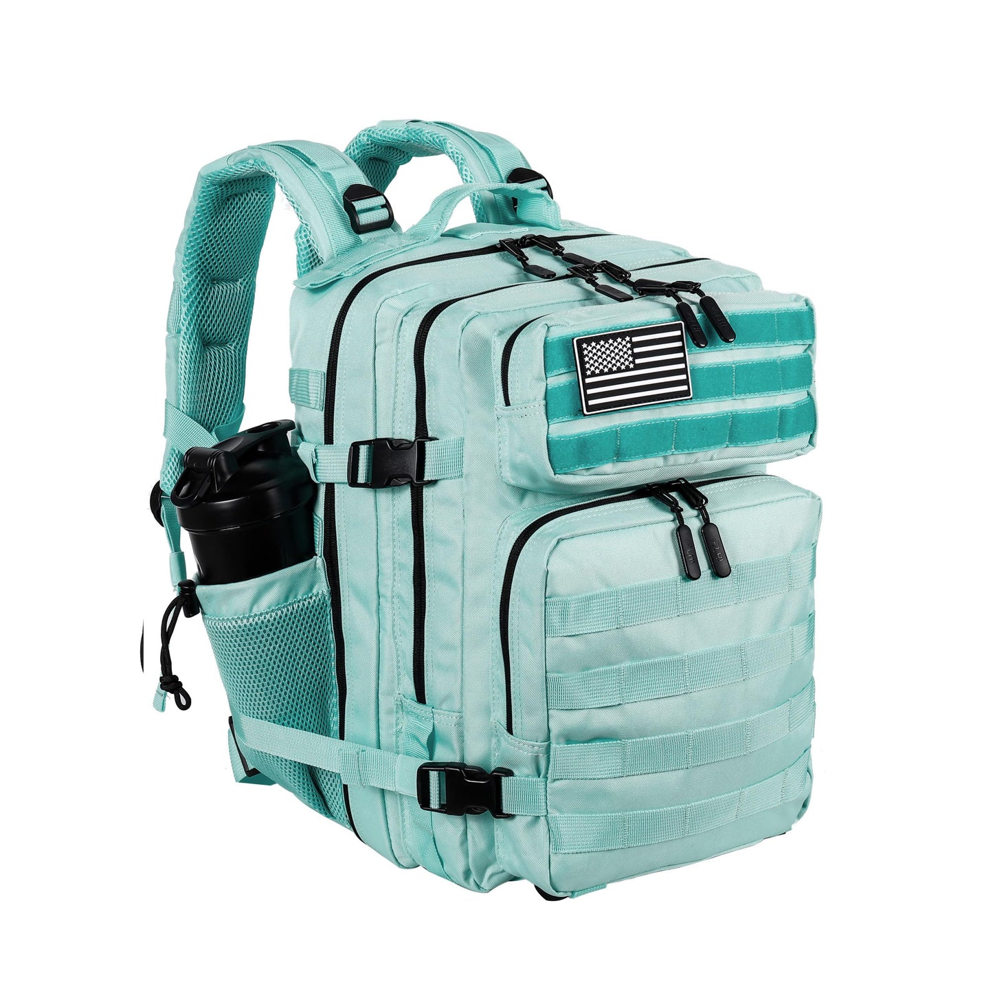 LHI Tactical Military Backpack for Men and Women 25L Army Assault Pack Bag Large Rucksack with Molle System-Peppermint