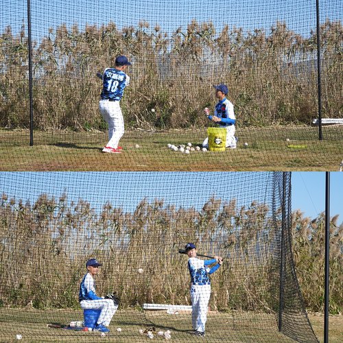 Miveda 55 FT Baseball Batting Cage, Baseball Nets for Batting Cage，Baseball and Softball Batting Cage Nets for Pitching Training, Outdoor Backyard Batting Cage with Frame