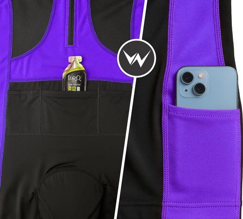 Wixen Women’s Triathlon Suit – Padded One-Piece Sleeveless Trisuit with Rear Zipper for Running, Swimming, Cycling – Purple-L