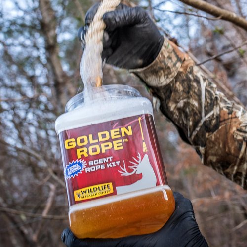 Wildlife Research Center Golden Rope Scent Rope Concentrate – Hunting Scent for Existing Golden Rope or Any Rope Scrape Setup – Get The Attention of Deer and Keep Them Coming Back – 4 FL OZ