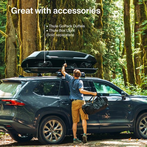 Thule Force 3 - Size L - 16 cu ft - Aerodynamic roof Mounted Box - Dual-Sided Opening with Locks - Tool-Free Install - Weatherproof Design - for SUVs, Trucks, Cars, EVs and More