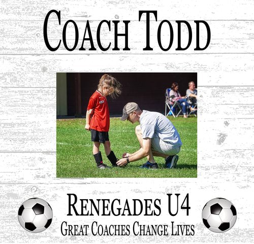 Broad Bay Soccer Coach Gift Plaque with Photo - UPLOAD Team Picture - Frame Alternative Personalized Appreciation Award For End Of Season Coaches Present 10in x 10in (Soccer)