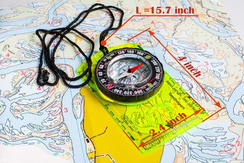 Orienteering Compass - Hiking Backpacking Compass - Advanced Scout Compass for Camping and Navigation - Boy Scout Compass for Kids - Professional Field Compass for Map Reading - Best Survival Gifts