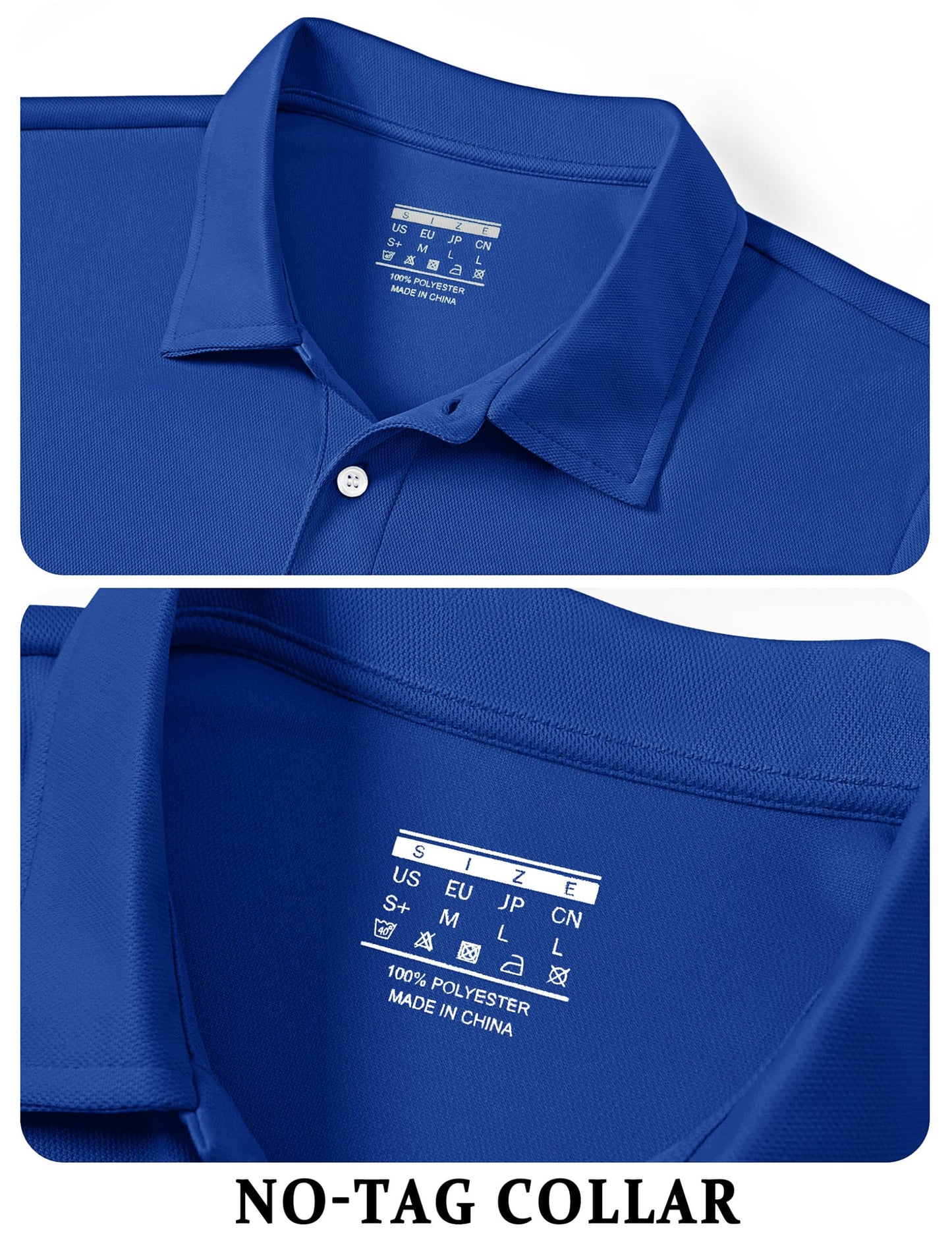 TACVASEN Mens Golf Shirt Dry Fit Mens Polo Shirts Short Sleeve Performance Golf Polos for Men with Collar Work Shirts Dark Blue, 3XL