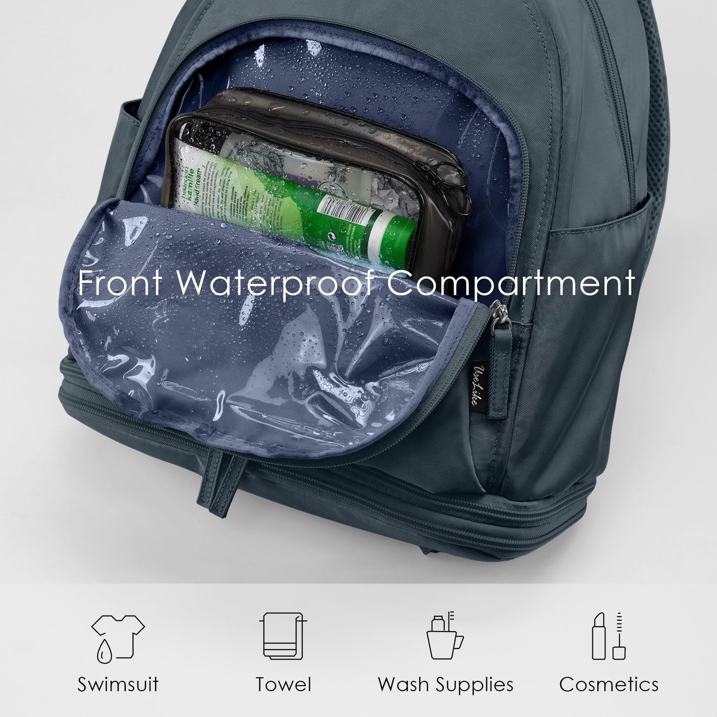 Uselike Gym Backpack for Women Men, Lightweight Gym Bag with Shoe Compartment, Waterproof Workout Backpack with Wet Pocket