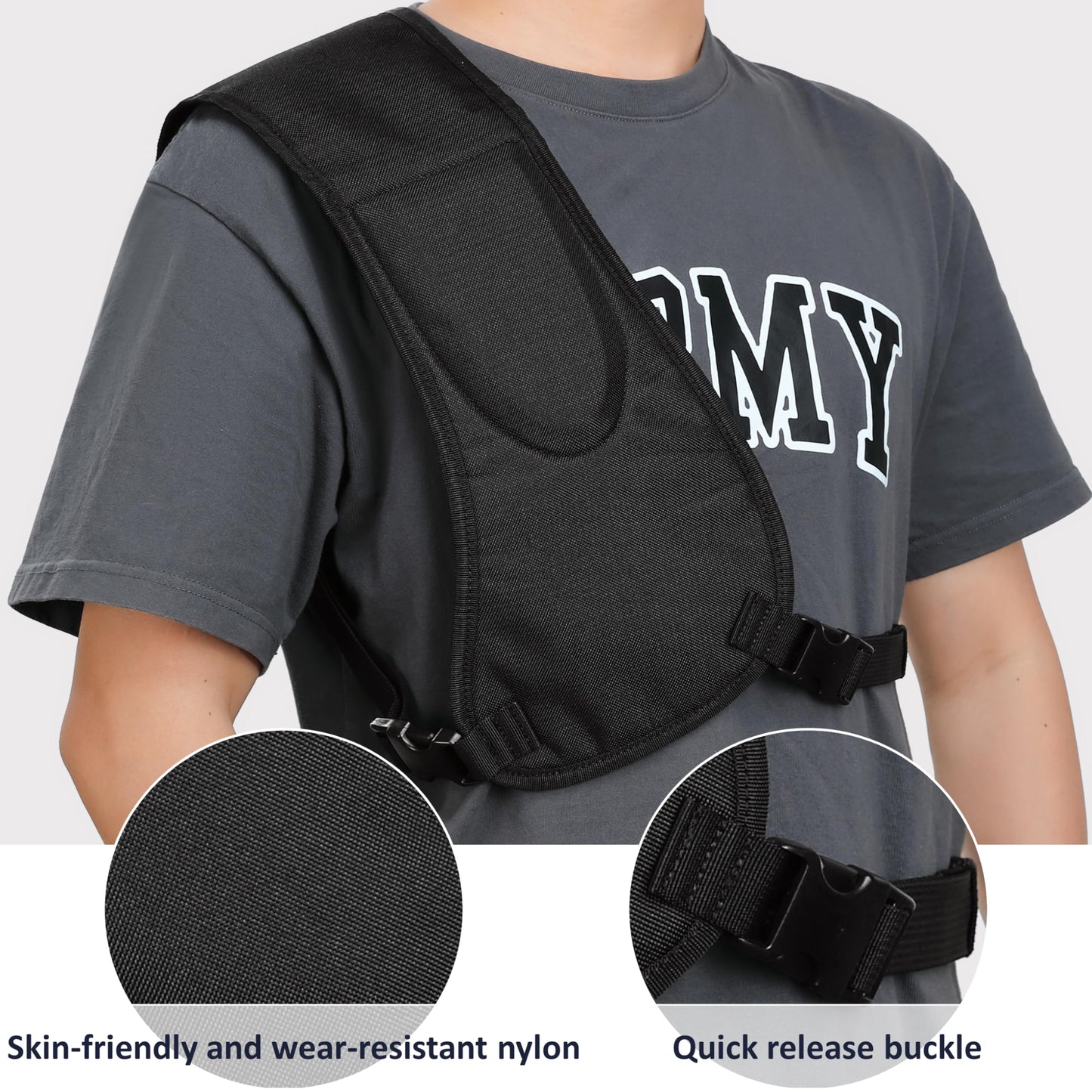 MOZETO Gel Filled Recoil Shields with Adjustable Fit, Solid Fit and Padding for Range, Shooting, and Hunting
