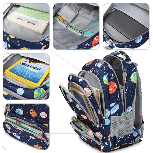 abshoo Lightweight Elementary School Backpack For Boy Kindergarten Boys Bookbag Solar System Kids School Bags (Space Planet)