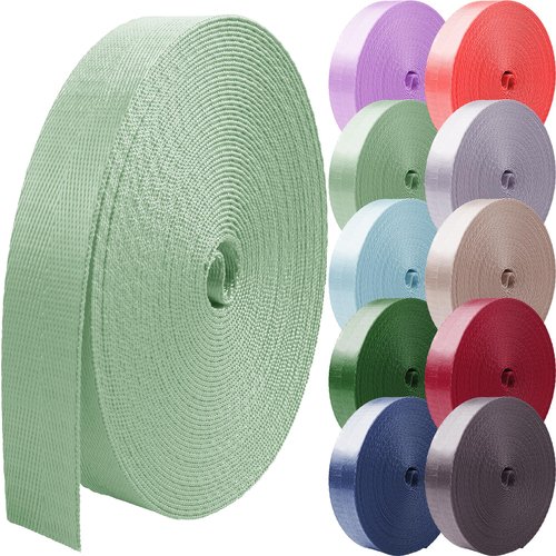 Grosun Nylon Webbing 1 inch 1.5 inch 2 inch Nylon Strap Backpack Straps Belt, 10 25 50 3.3 Yards Webbing (Aqua, 1 Inch x 3.3 Yards)