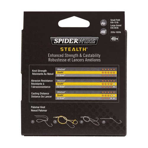 SpiderWire Stealth® Superline, Moss Green, 20lb | 9kg, 125yd | 114m Braided Fishing Line, Suitable for Freshwater and Saltwater Environments