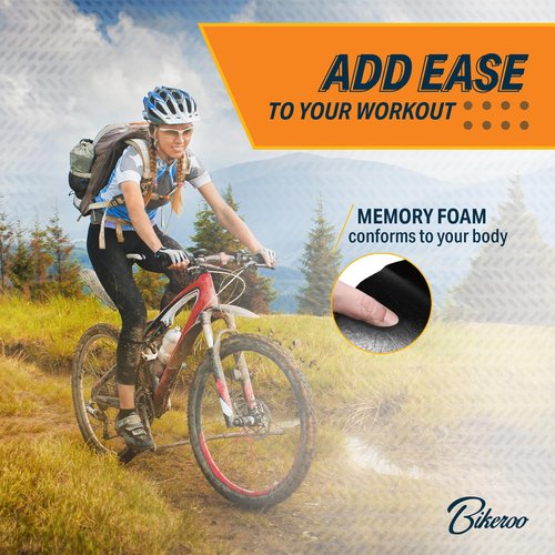 Bikeroo Oversized Bike Seat - Compatible with Peloton, Exercise or Road Bikes - Bicycle Saddle Replacement with Wide Cushion for Men & Womens Comfort