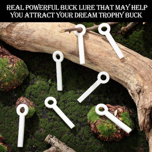 Oudain Deer Urine Wick White Hunting Scent Buck Attractant for Hunting Doe Estrus Absorbing Wicks for Whitetail Deer Scent Drags(30 Pcs)